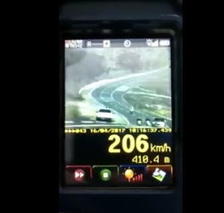 PRF flagra motociclista dirigindo a 206 km/h
